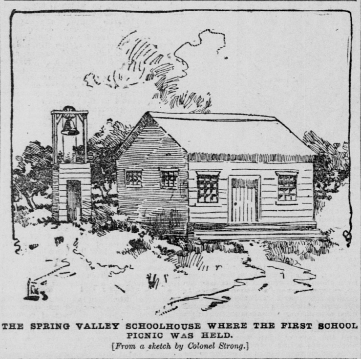 Spring Valley School - Strong Sketch late 19th Century remembering